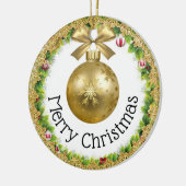 Frohe Weihnachten glücklich Neues Jahr Geschenk Keramik Ornament (Links)