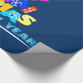 Frohe Weihnachten glücklich Neues Jahr Geschenkpapier (Ecke)