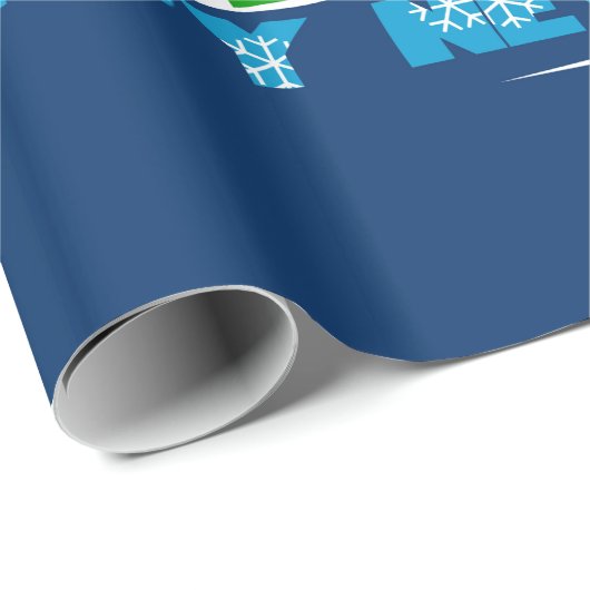 Frohe Weihnachten glücklich Neues Jahr Geschenkpapier (Rolleneckpunkt)