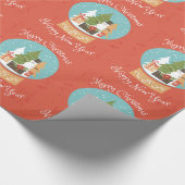 Frohe Weihnachten glücklich Neues Jahr Geschenkpapier (Ecke)