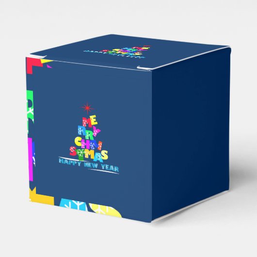 Frohe Weihnachten glücklich Neues Jahr Geschenkschachtel (Vorderseite)