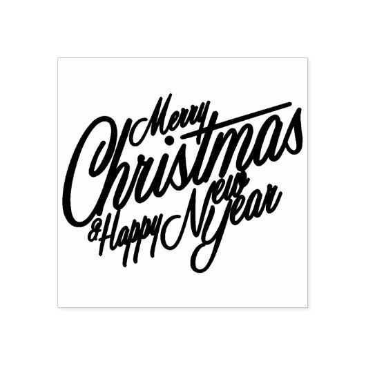 Frohe Weihnachten glücklich Neues Jahr Gummistempel (Prägung)