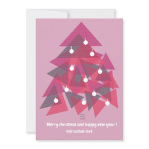 Frohe Weihnachten glücklich neues Jahr modern pink