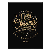 Frohe Weihnachten glücklich Neues Jahr Moderne Sch Fotodruck (Vorne)