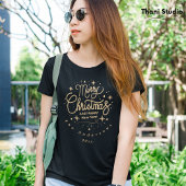 Frohe Weihnachten glücklich Neues Jahr Moderne Sch T-Shirt