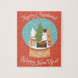 Frohe Weihnachten glücklich Neues Jahr Puzzle