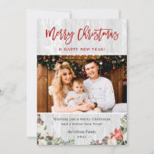 Frohe Weihnachten glücklich Neues Jahr Rustikales (Vorderseite)