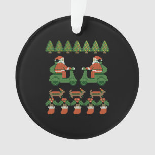 Frohe Weihnachten glücklich neues Jahr, santa Pixe Ornament