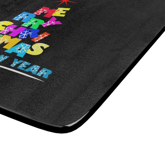 Frohe Weihnachten glücklich Neues Jahr Schneidebrett (Ecke)