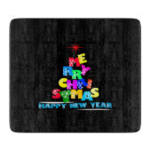 Frohe Weihnachten glücklich Neues Jahr Schneidebrett (Vorderseite)