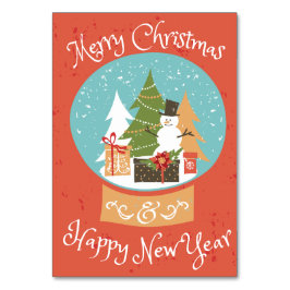 Frohe Weihnachten glücklich Neues Jahr Tischnummer