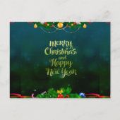 Frohe Weihnachten glücklich neues Jahr Weihnachten Postkarte (Vorderseite)