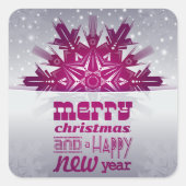 Frohe Weihnachten glücklich Neujahr Aufkleber (Vorderseite)