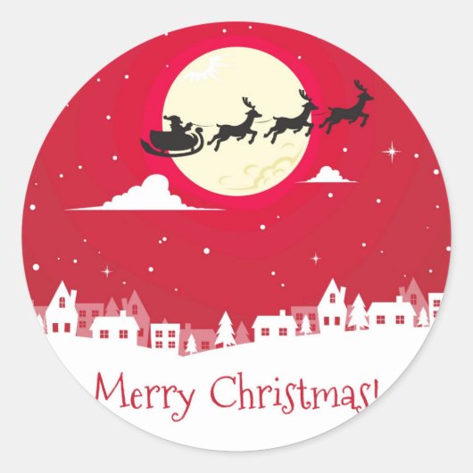 Frohe Weihnachten glücklich Neujahr Aufkleber (Vorderseite)