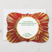 Frohe Weihnachten glücklich Neujahr Circle Foto Ex (Rückseite)