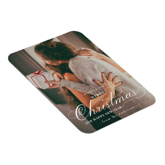 Frohe Weihnachten glücklich Neujahr Classic Custom Magnet (Rechte Seite)