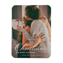 Frohe Weihnachten glücklich Neujahr Classic Custom Magnet