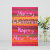 Frohe Weihnachten glücklich Neujahr Farbgestaltung Briefpapier (Stehend Vorderseite)