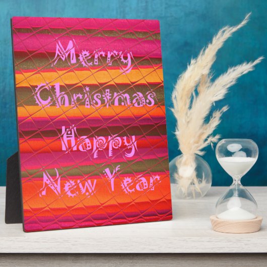 Frohe Weihnachten glücklich Neujahr Farbgestaltung Fotoplatte (Seite)