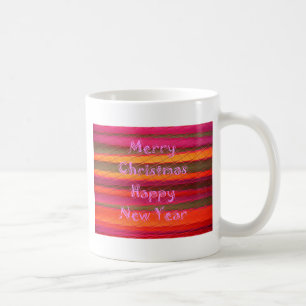 Frohe Weihnachten glücklich Neujahr Farbgestaltung Kaffeetasse