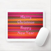 Frohe Weihnachten glücklich Neujahr Farbgestaltung Mousepad (Mit Mouse)