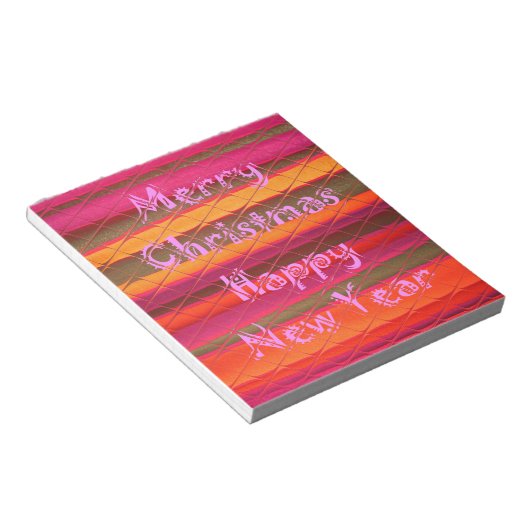 Frohe Weihnachten glücklich Neujahr Farbgestaltung Notizblock (angewinkelt)