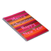 Frohe Weihnachten glücklich Neujahr Farbgestaltung Notizblock (Rechte Seite)