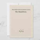 Frohe Weihnachten glücklich Neujahr Wasserfarben S Einladung (Rückseite)