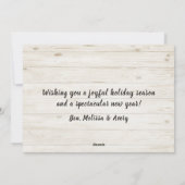 Frohe Weihnachten glücklich Neujahr Wood Foto Coll (Rückseite)