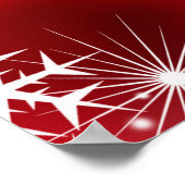 Frohe Weihnachten glücklich Xmas Red Green Holiday Poster (Ecke)