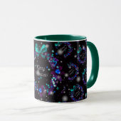 Frohe Weihnachten glücklich Zeit Geschenk Tasse (VorderseiteRechts)