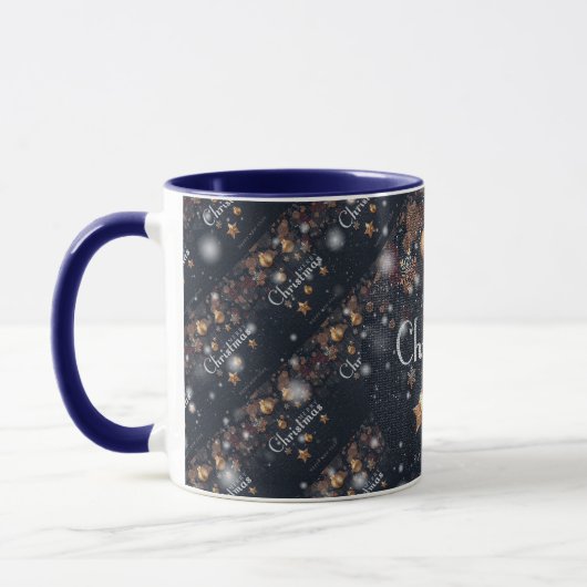 Frohe Weihnachten glücklich Zeit Geschenk Tasse (Links)