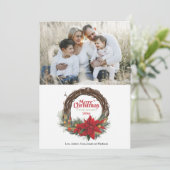Frohe Weihnachten & glückliche Feiertage Fotokarte (Stehend Vorderseite)