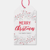 Frohe Weihnachten/glückliche Feiertage - Geschenk  Geschenkanhänger (Vorderseite)