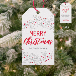 Frohe Weihnachten/glückliche Feiertage - Geschenk  Geschenkanhänger