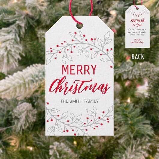 Frohe Weihnachten/glückliche Feiertage - Geschenk  Geschenkanhänger