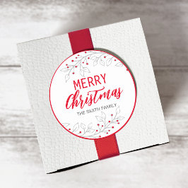 Frohe Weihnachten/glückliche Feiertage Geschenksti Runder Aufkleber