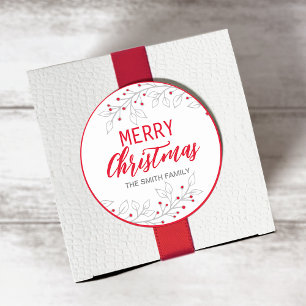 Frohe Weihnachten/glückliche Feiertage Geschenksti Runder Aufkleber