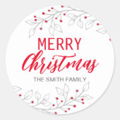 Frohe Weihnachten/glückliche Feiertage Geschenksti Runder Aufkleber (Vorderseite)