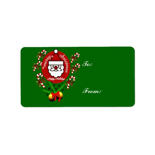 Frohe Weihnachten, glückliche Feiertage_Label Adressaufkleber (Vorne)