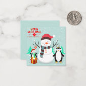 Frohe Weihnachten/glückliche Feiertage Mitteilungskarte (Vorderseite/Rückseite Beispiel)