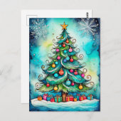 Frohe Weihnachten | Glückliche Ferien, Alle Postkarte (Vorne/Hinten)