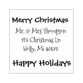 Frohe Weihnachten, glückliche Ferien Gummistempel (Prägung)