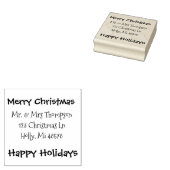 Frohe Weihnachten, glückliche Ferien Gummistempel (Stempel)