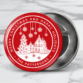 Frohe Weihnachten glückliche Ferien Winter Persona Button
