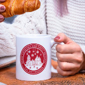 Frohe Weihnachten glückliche Ferien Winter Persona Kaffeetasse
