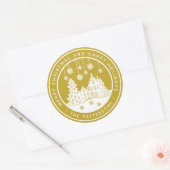 Frohe Weihnachten glückliche Ferien Winter Persona Runder Aufkleber (Umschlag)