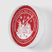 Frohe Weihnachten glückliche Ferien Winter Persona Uhr (Winkel)