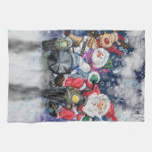 Frohe Weihnachten - Glückliche Freunde - Spaß beim Geschirrtuch (Horizontal)