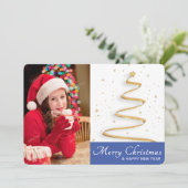 Frohe Weihnachten & Glückliche Neujahr Single Foto (Stehend Vorderseite)
